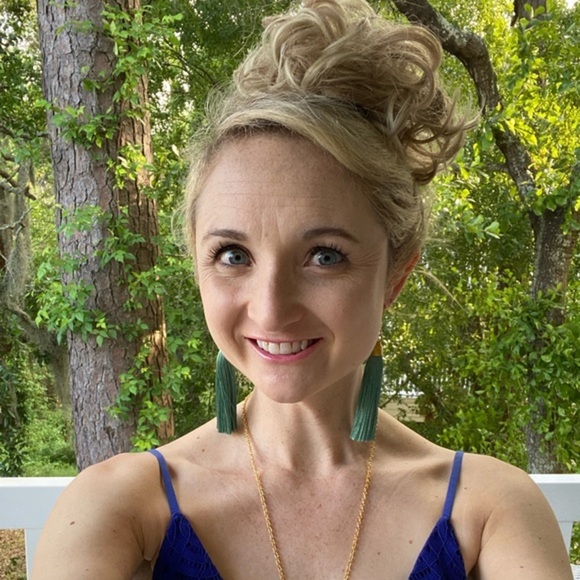 NWT Earring & Necklace Set in Teal and Gold. Beautiful for Fall! - Picture 5 of 7